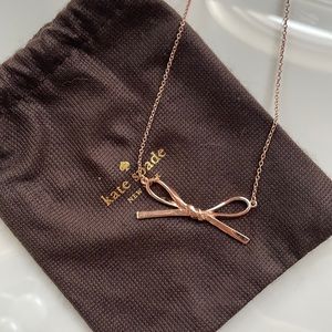 Kate Spade Rose Gold Bow Necklace